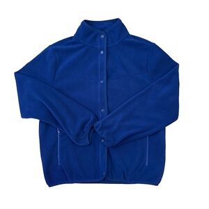 Beyond Yoga Women’s Tranquility Jacket Fleece Button Up Marine Blue Size M